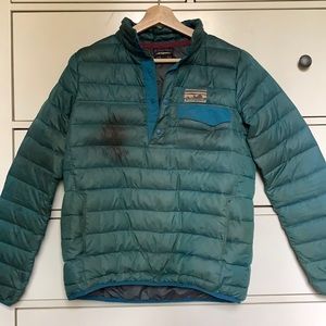 Teal Puffy Down Jacket